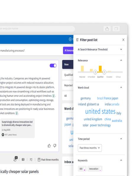 Infodesk platform filter post list feature
