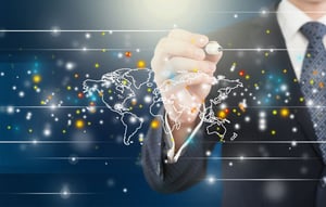 Consultant pointing at a map