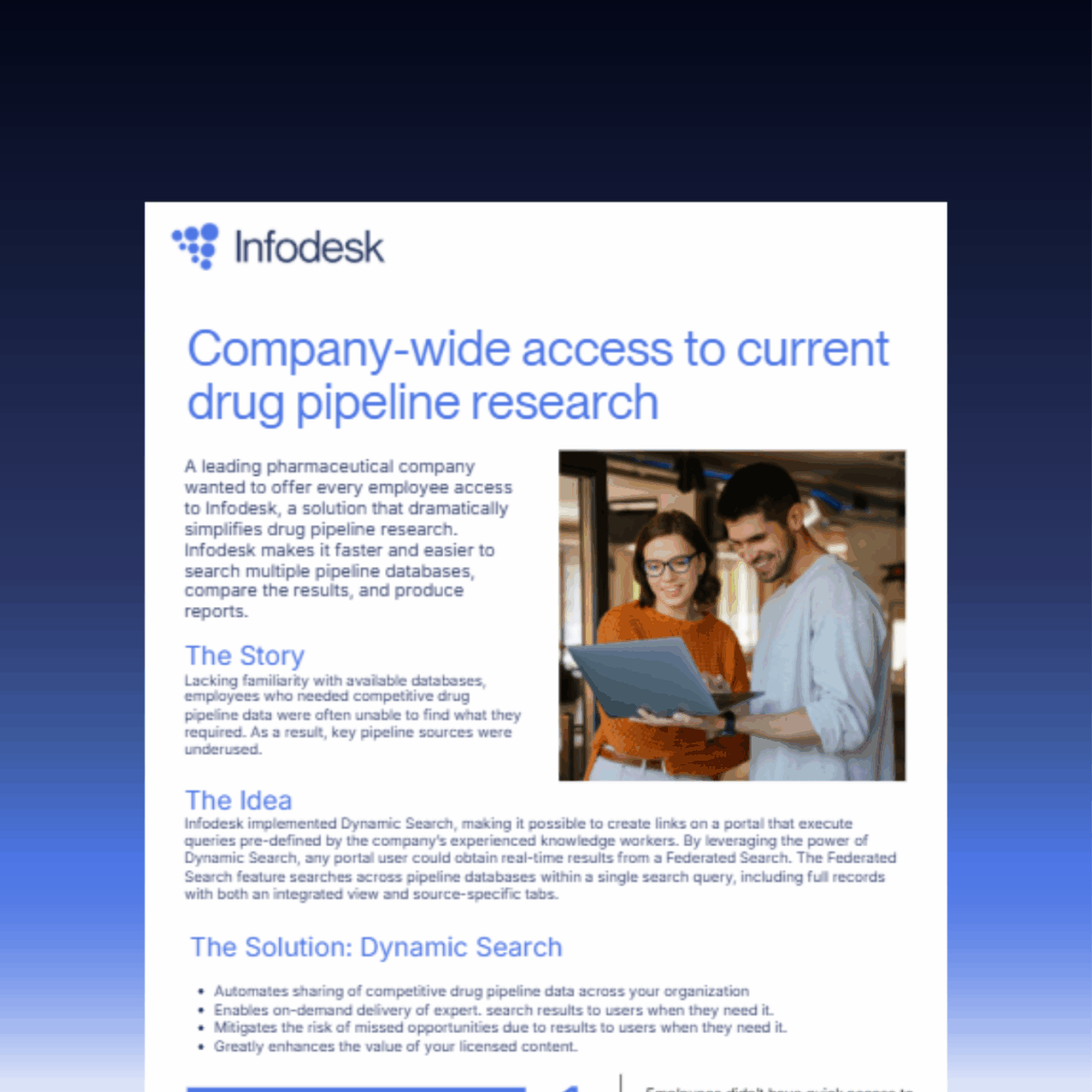 Company-wide access to current drug pipeline research