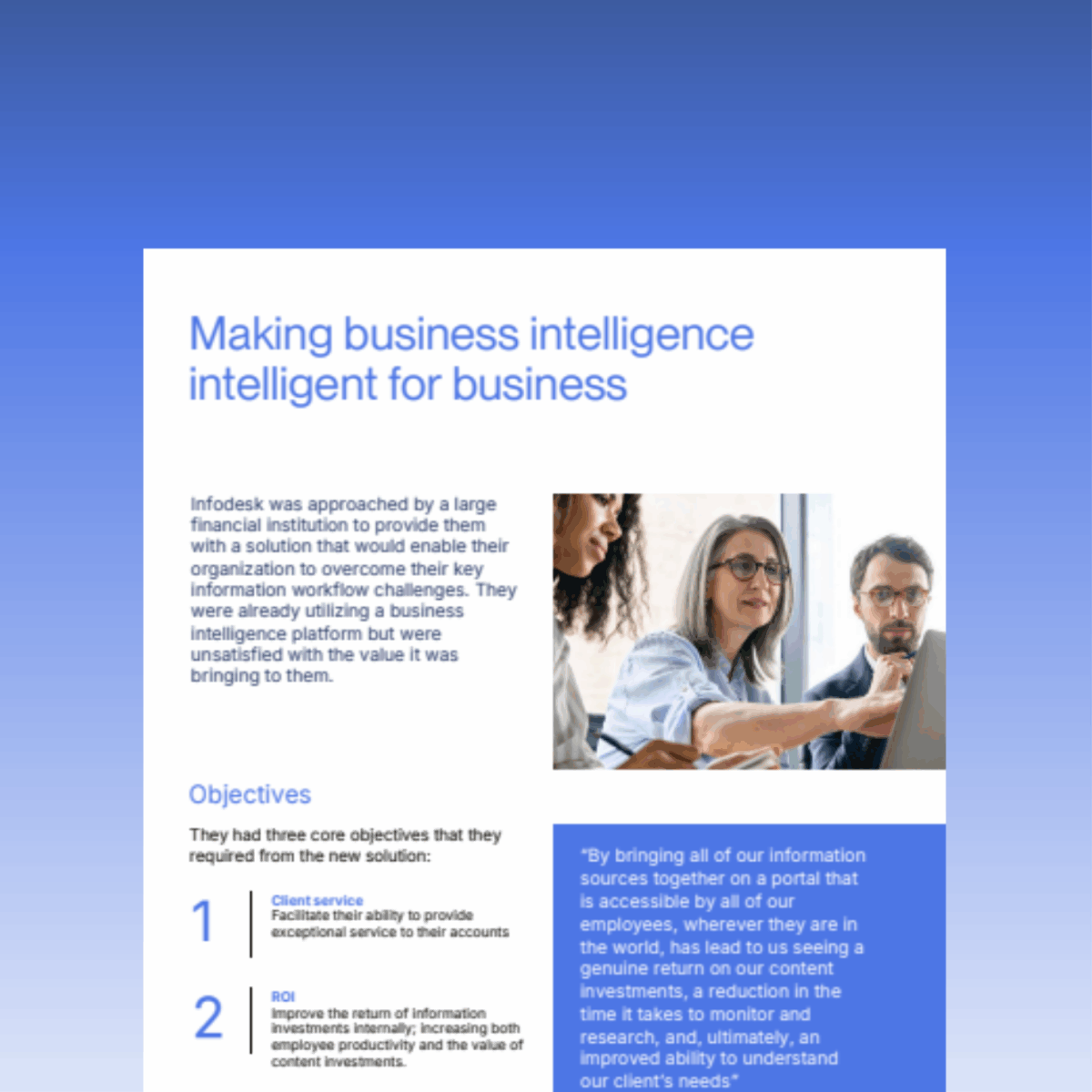 Marketing business intelligence intelligent for business