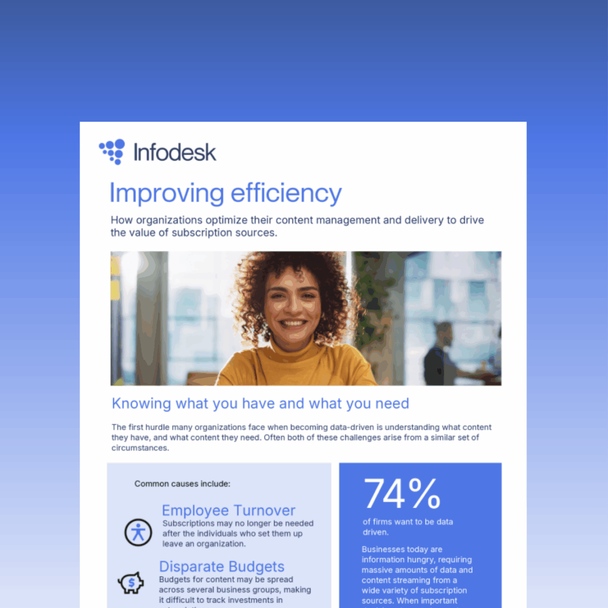 Improving efficency: How organizations optimise their content management and delivery to drive the value of subscription sources.
