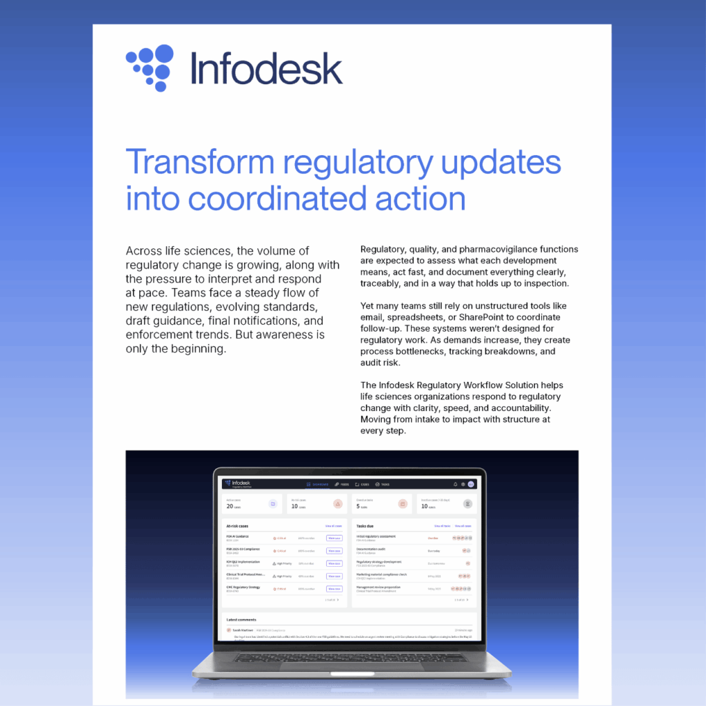 Transform regulatory updates into coordinated action