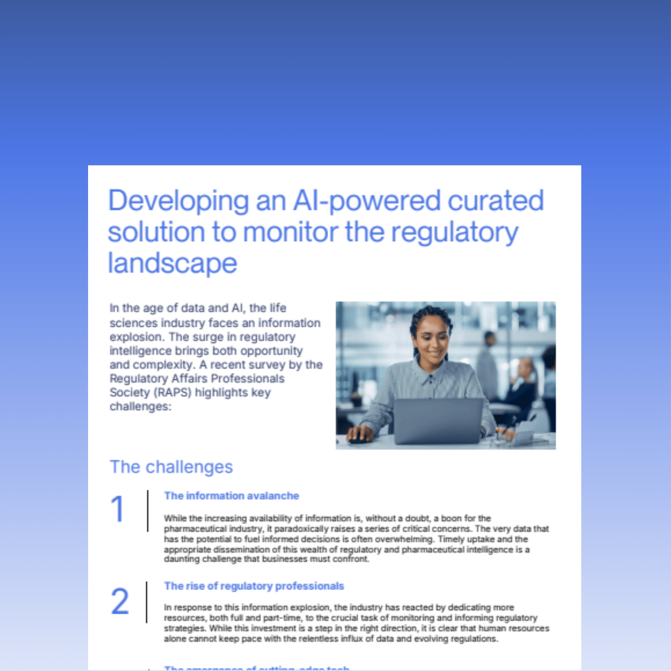 Developing an AI-powered curated solution to monitor the regulatory landscape