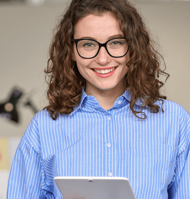 Smiling corporate professional